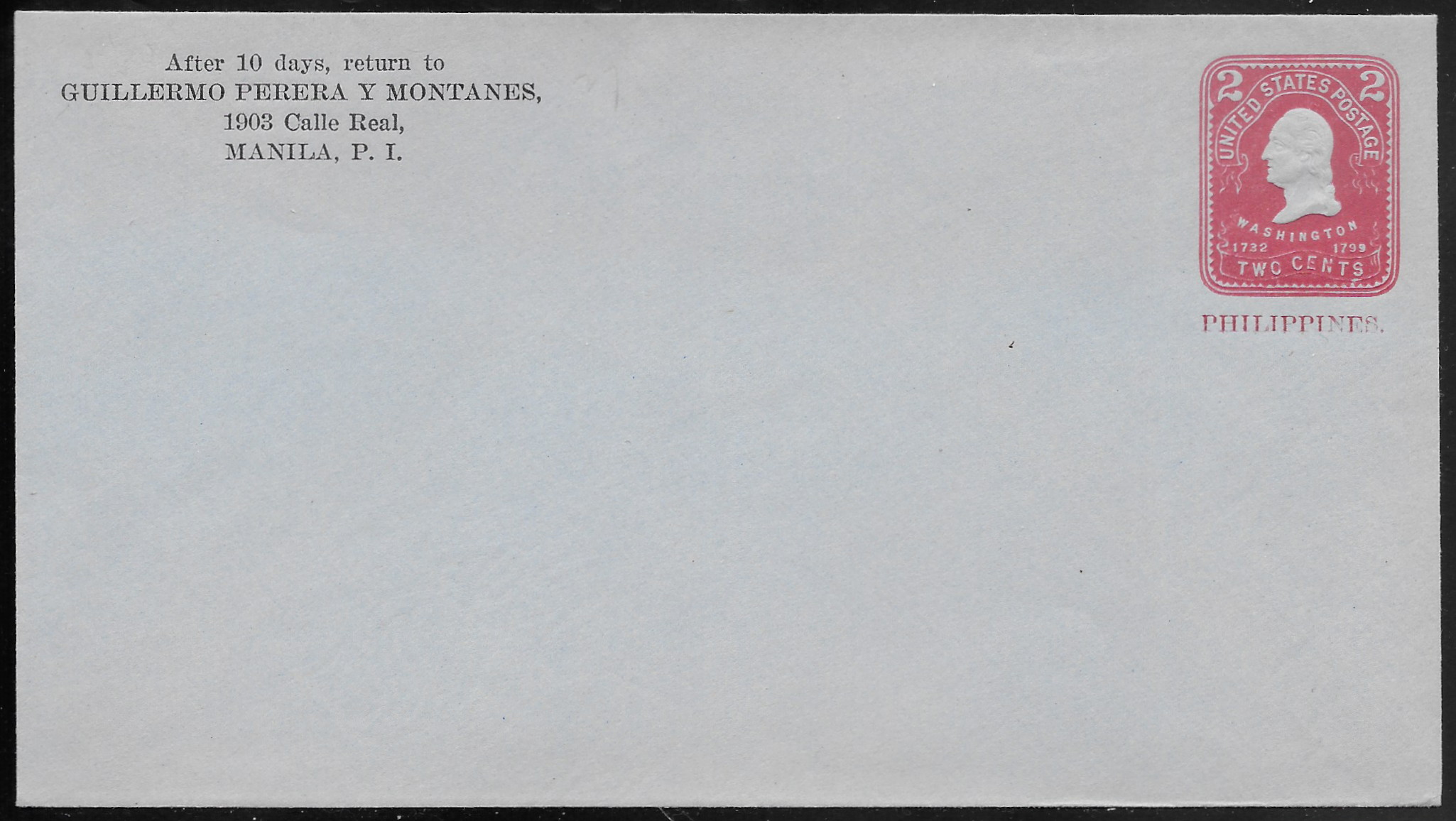 Philippines 1903 Postal Stationary 